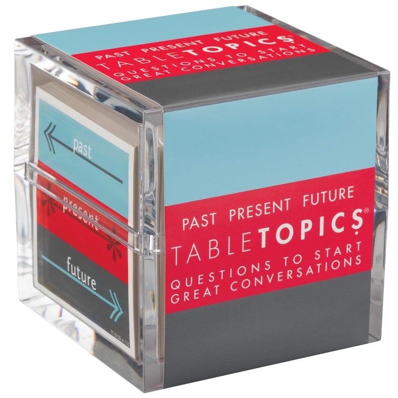 TableTopics Past Present Future - 135 Thought Provoking Conversation Cards. Gifts for Men, Women, Grandparents, Professional - Celebrate The Past and Live in The Present and Dream of The Future - Image 1